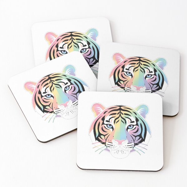 Item preview, Pastel Rainbow Tiger Face designed and sold by Owcomm.