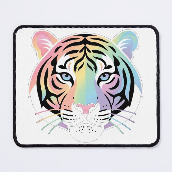 Item preview, Pastel Rainbow Tiger Face designed and sold by Owcomm.