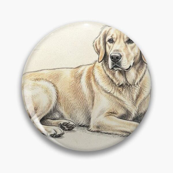Item preview, Golden Retriever Lying Down Pencil Portrait Sketch designed and sold by LCPcreations.