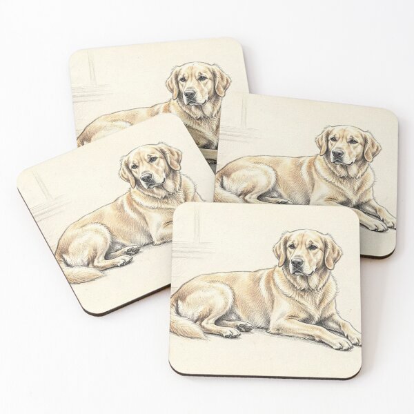Item preview, Golden Retriever Lying Down Pencil Portrait Sketch designed and sold by LCPcreations.