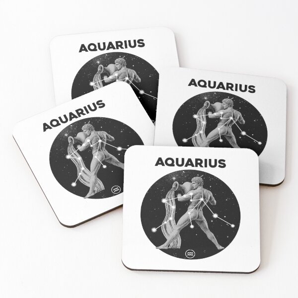 Item preview, Aquarius Zodiac Constellation Minimalist Art designed and sold by Thahir83.