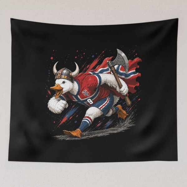 Item preview, Viking Goose Norway Norge Fan Retro Vintage Flag Funny Meme designed and sold by Artifyo.