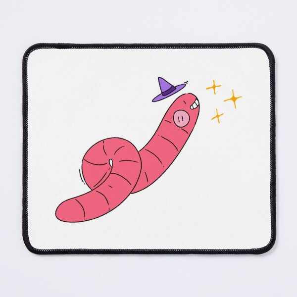 Item preview, Cute Pink Happy Worm Wearing A Witch Hat Halloween Design designed and sold by Lapiinart.