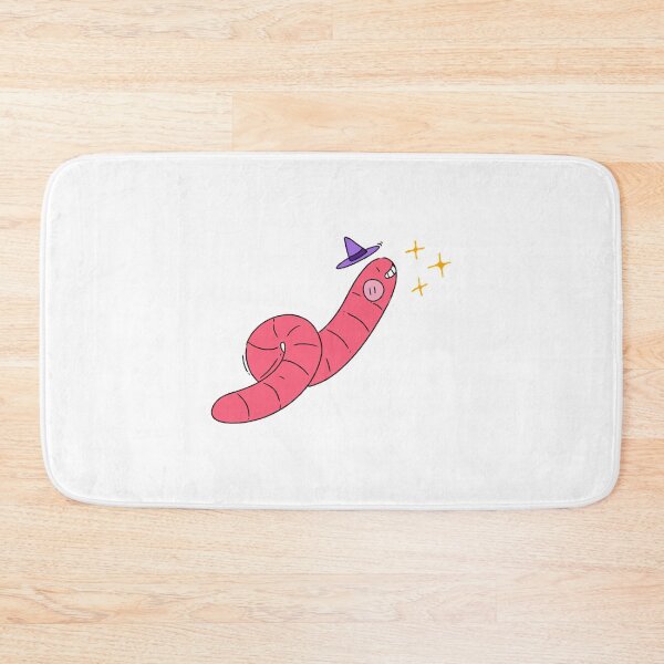 Item preview, Cute Pink Happy Worm Wearing A Witch Hat Halloween Design designed and sold by Lapiinart.