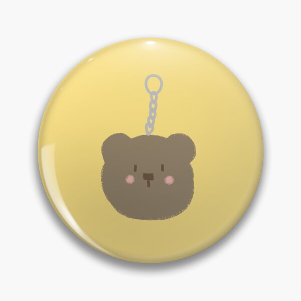 Item preview, Brown Bear Blushing Keyring designed and sold by HandStitchedByHannah.