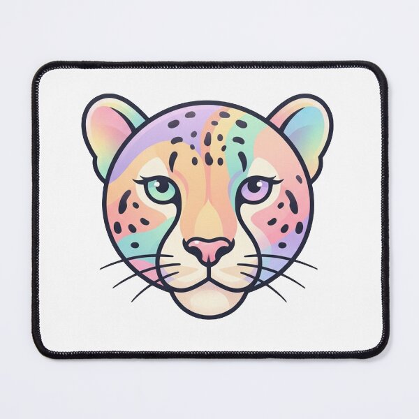 Item preview, Pastel Rainbow Leopard Portrait designed and sold by Owcomm.