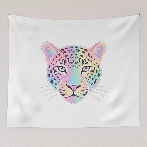 Item preview, Rainbow Pastel Leopard Face designed and sold by Owcomm.