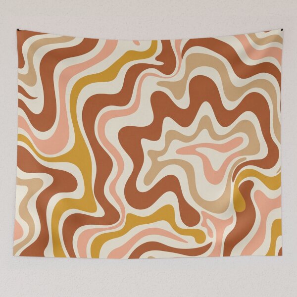Item preview, Liquid Swirl Retro Modern Abstract in Earth Tones designed and sold by Differenceee.