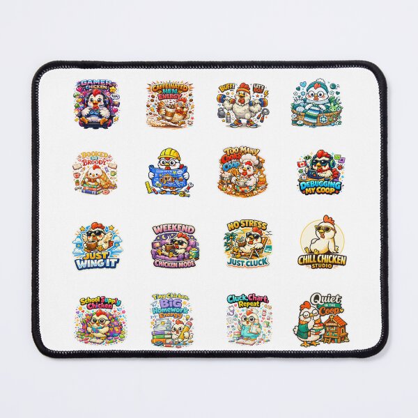 Item preview, Cute Chicken Collection Funny Cartoon Hen Characters designed and sold by Chill Chicken Studio.