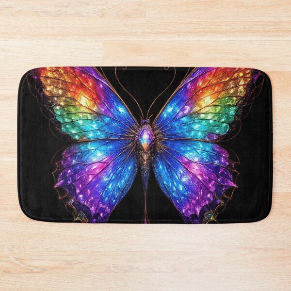 Item preview, Arcane Butterfly Guardian – Rainbow Crystal Fantasy Butterfly Art designed and sold by Biaa777.