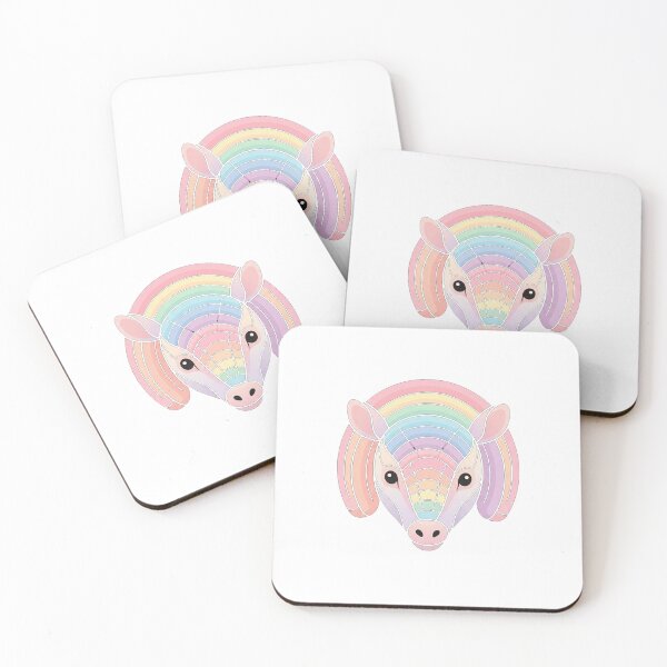 Item preview, Pastel Rainbow Armadillo Portrait designed and sold by Owcomm.