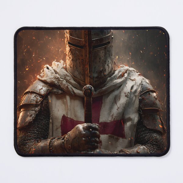 Item preview, Templar Knight Last Standing Guard Crusader Medieval Warrior Art designed and sold by GrinGalore.