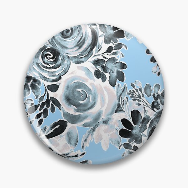 Item preview, Floral Watercolor Cute Hand Painted - blue designed and sold by elenabdesigns.