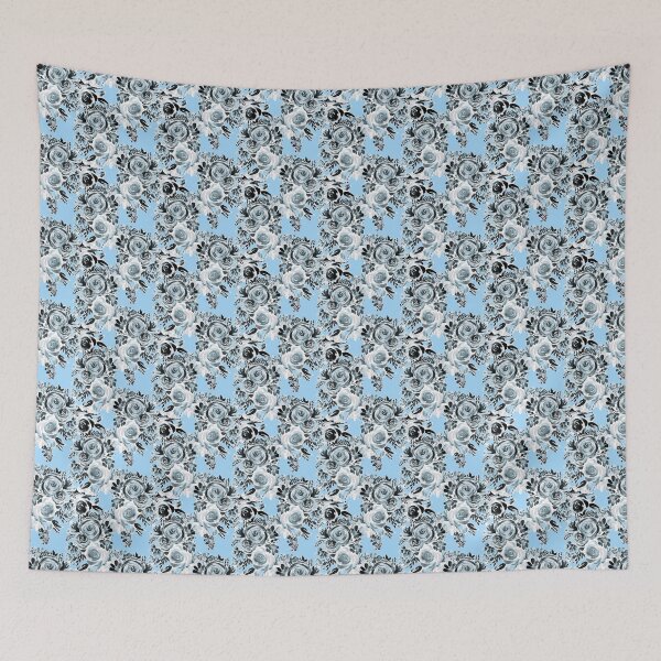 Item preview, Floral Watercolor Cute Hand Painted - blue designed and sold by elenabdesigns.