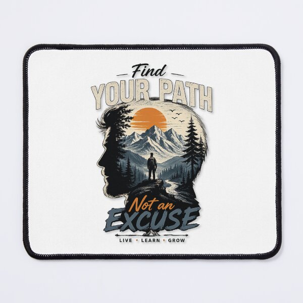 Item preview, Find Your Path Not an Excuse | Motivational Mountain Hiking Adventure Vintage T-Shirt designed and sold by Faisal Shah.