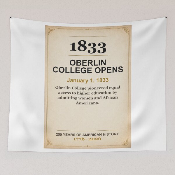 Item preview, America 250 | Oberlin College Opens | 1833 designed and sold by ariksworld.