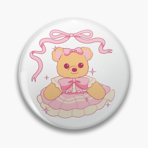 Item preview, Coquette Teddy Bear with Large Floating Pink Bow and Dress ✨ designed and sold by ✨Kessy von Kunstler✨.