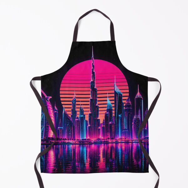 Item preview, Neon Dubai Skyline | Futuristic Cyberpunk Cityscape Synthwave Art designed and sold by Neo Tokio.