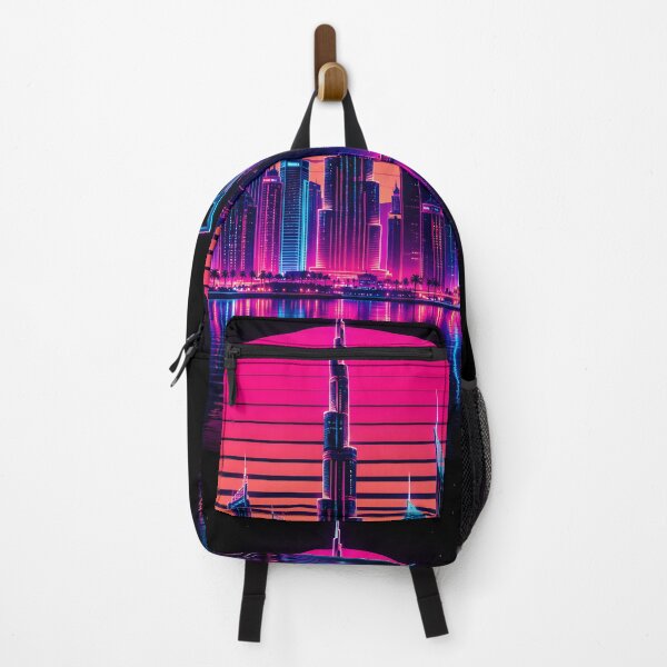 Item preview, Neon Dubai Skyline | Futuristic Cyberpunk Cityscape Synthwave Art designed and sold by Neo Tokio.