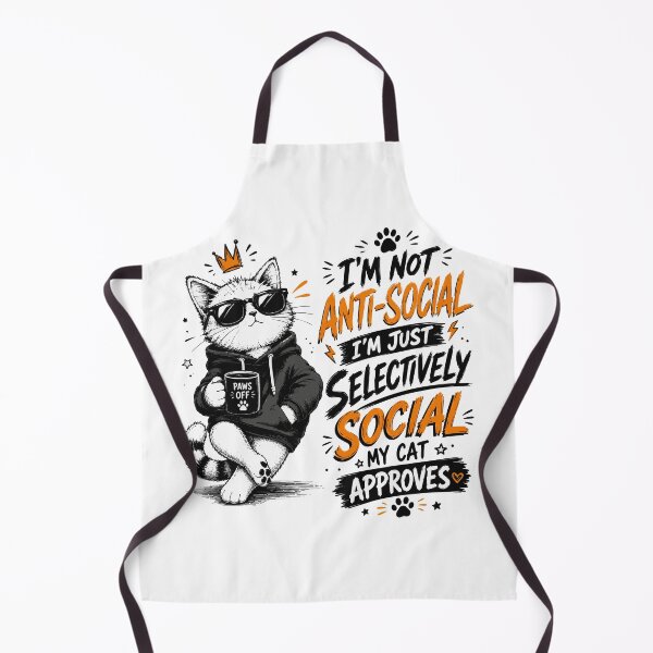 Item preview, I'm Not Anti-Social I'm Selectively Social Cat Approves designed and sold by JIMBOEE.