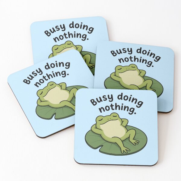 Item preview, Busy doing nothing lazy frog designed and sold by vecart34.