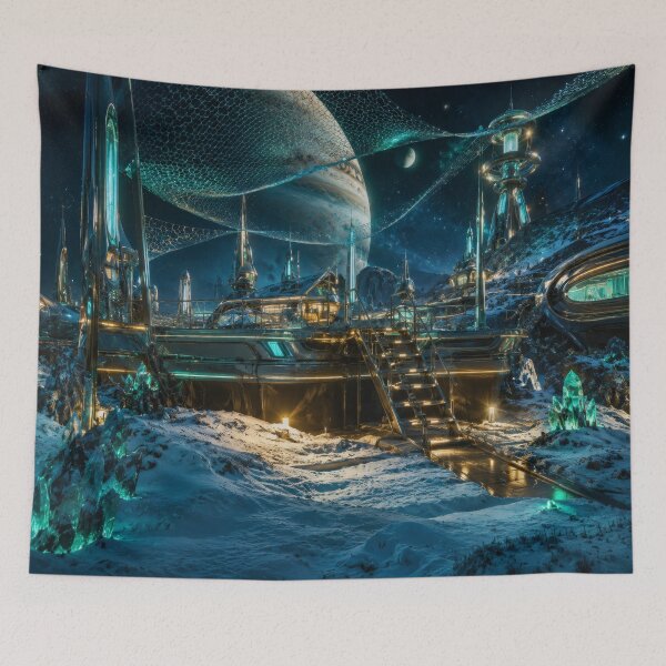 Item preview, Icy Outpost on Jupiter's Moon designed and sold by kdhill.