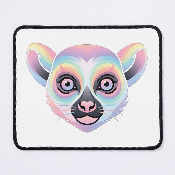 Item preview, Pastel Rainbow Lemur Portrait designed and sold by Owcomm.