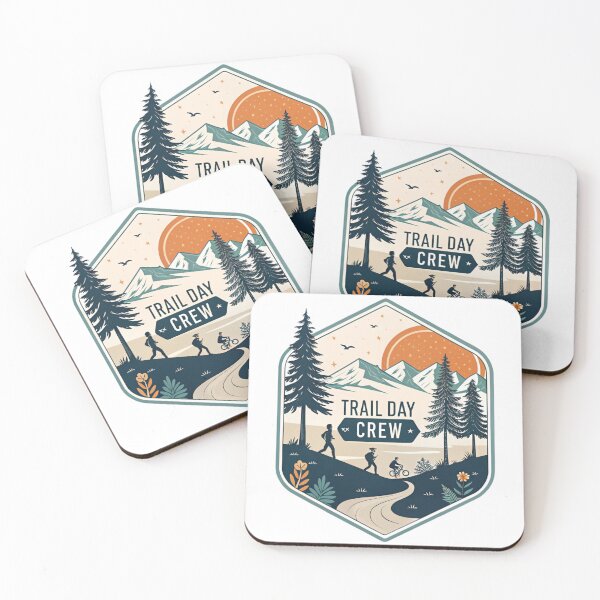 Item preview, Trail Day Crew Mountain Hiking Badge designed and sold by KHCreative2025.