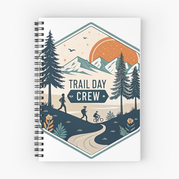 Item preview, Trail Day Crew Mountain Hiking Badge designed and sold by KHCreative2025.