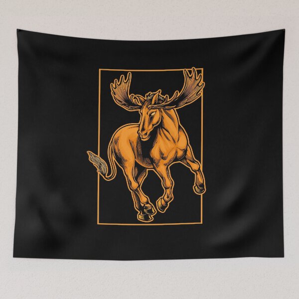 Item preview, Majestic Moose Vintage Wildlife Illustration designed and sold by phsycartwork.