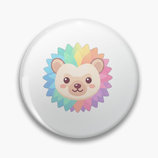 Item preview, Rainbow Hedgehog Kawaii Portrait designed and sold by Owcomm.