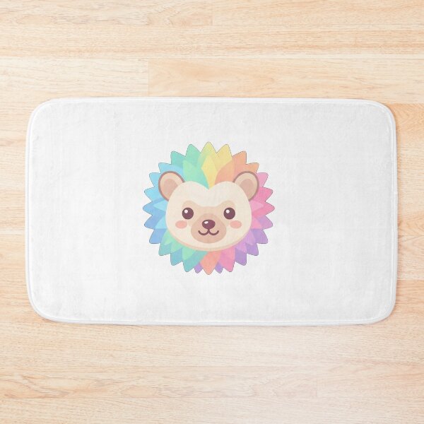 Item preview, Rainbow Hedgehog Kawaii Portrait designed and sold by Owcomm.