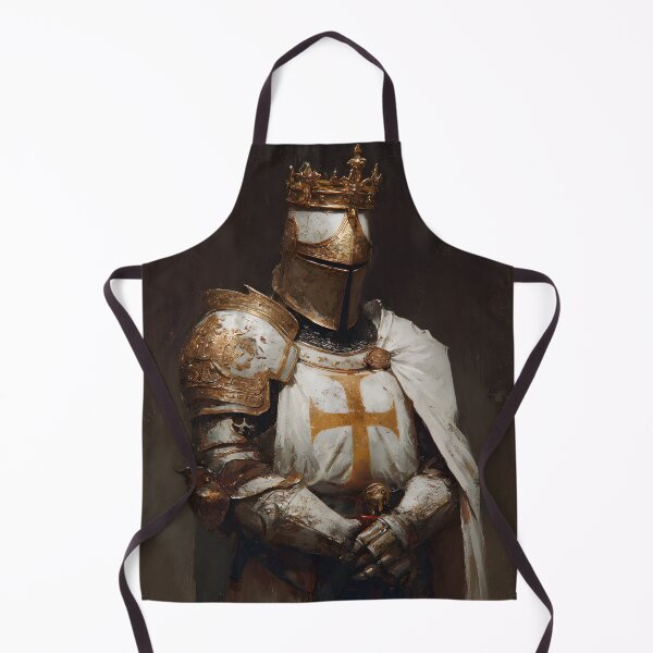 Item preview, Templar Knight King Crusader Golden Armor Medieval Warrior Art designed and sold by GrinGalore.