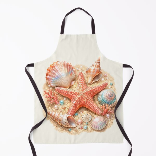 Item preview, Coral Starfish & Magical Seashells designed and sold by HeyFajnaLinja.