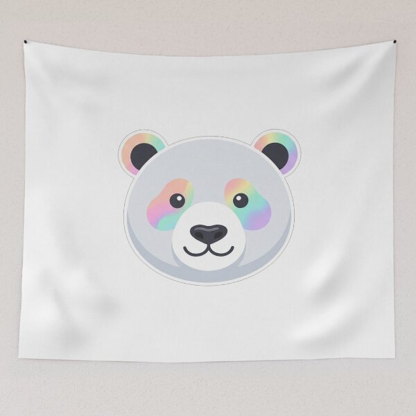 Item preview, Rainbow Iridescent Bear Face designed and sold by Owcomm.
