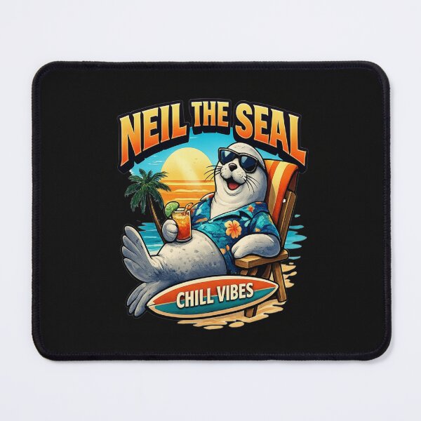 Item preview, Neil the Seal Chill Vibes Beach designed and sold by MindlinePrints.
