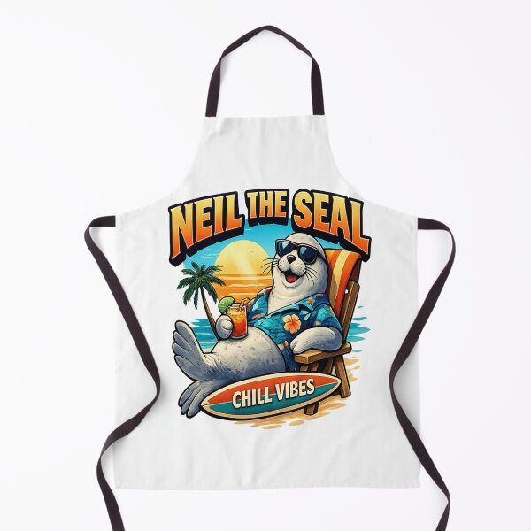 Item preview, Neil the Seal Chill Vibes Beach designed and sold by MindlinePrints.