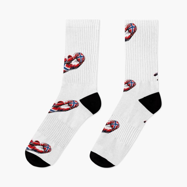 Item preview, Norwegian Flag Goalkeeper Art – Dynamic Soccer Design Celebrating Norway’s Spirit & Sports Pride designed and sold by thesmilngnature.