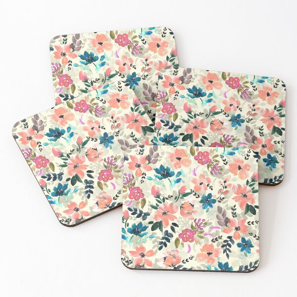 Item preview, Small Cute Flowers Hand Painted Watercolor Multicolor designed and sold by elenabdesigns.