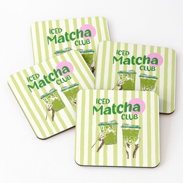 Item preview, Iced Matcha Club Preppy Stripes Retro Green Aesthetic designed and sold by MaiZephyr.