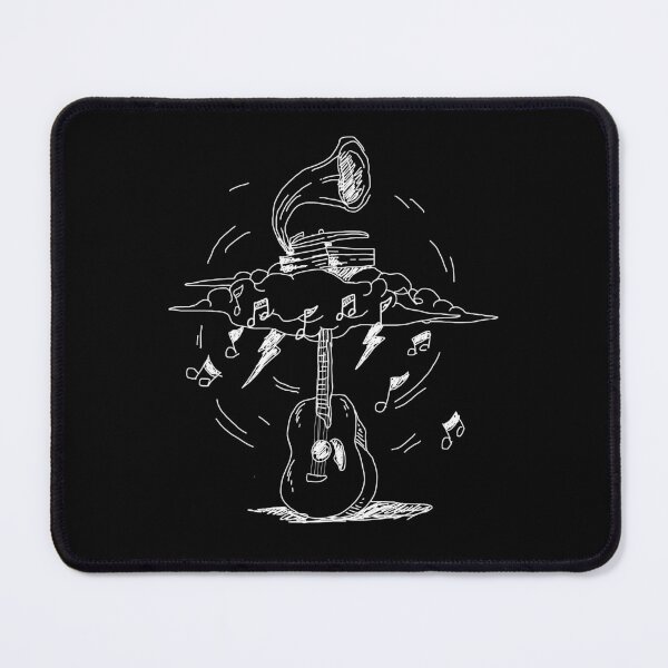 Item preview, Vintage Acoustic Guitar with Gramophone Sketch designed and sold by phsycartwork.