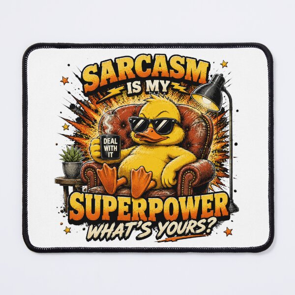 Item preview, Sarcasm Is My Superpower – Funny Duck Vintage Comic Graphic T-Shirt designed and sold by Cavalier-org.