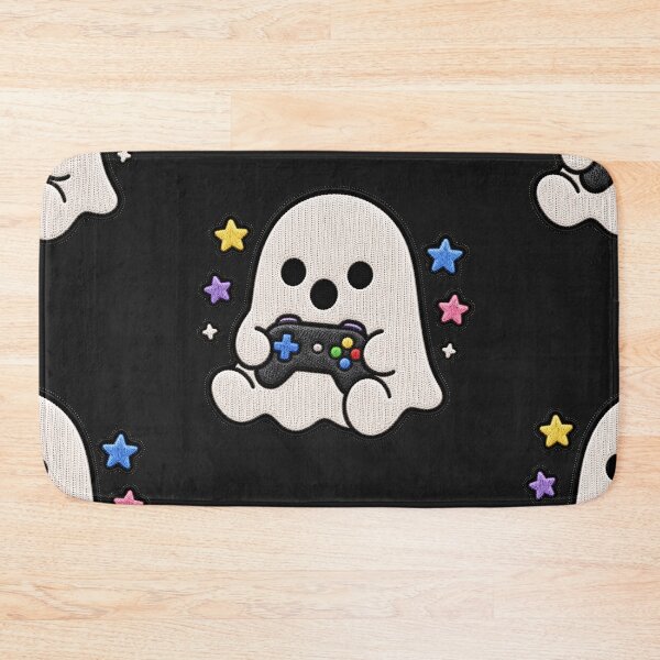 Item preview, Cute Ghost Gamer Kawaii Embroidery Patch Design designed and sold by ColorSplash123.