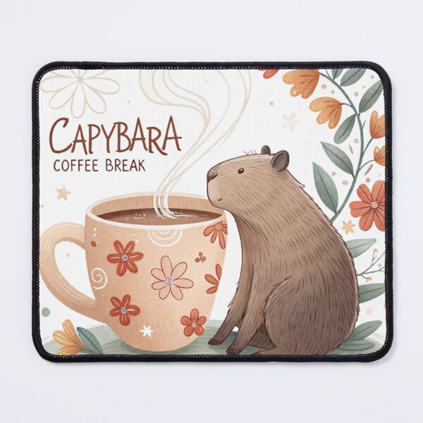 Item preview, Capybara Coffee Break Cute Animal Design designed and sold by KHCreative2025.