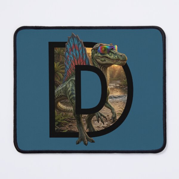 Item preview, D is for Dinosaur - Cool Spinosaurus with Sunglasses designed and sold by mackyartsstudio.