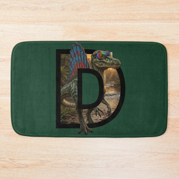 Item preview, D is for Dinosaur - Cool Spinosaurus with Sunglasses designed and sold by mackyartsstudio.