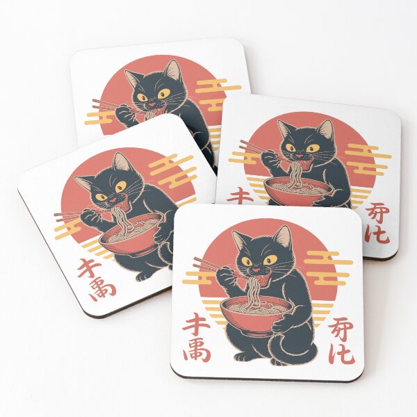 Item preview, Ramen Cat - Vintage Japanese Art designed and sold by BobaTeeStore.
