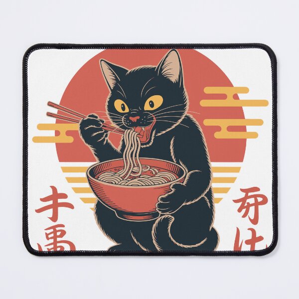 Item preview, Ramen Cat - Vintage Japanese Art designed and sold by BobaTeeStore.