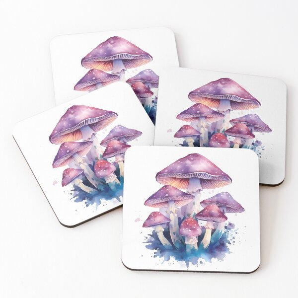 Item preview, Enchanted Forest Mushrooms Watercolor Painting designed and sold by RawNaturePrints.
