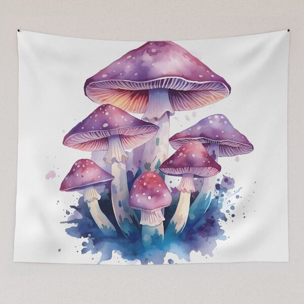 Item preview, Enchanted Forest Mushrooms Watercolor Painting designed and sold by RawNaturePrints.